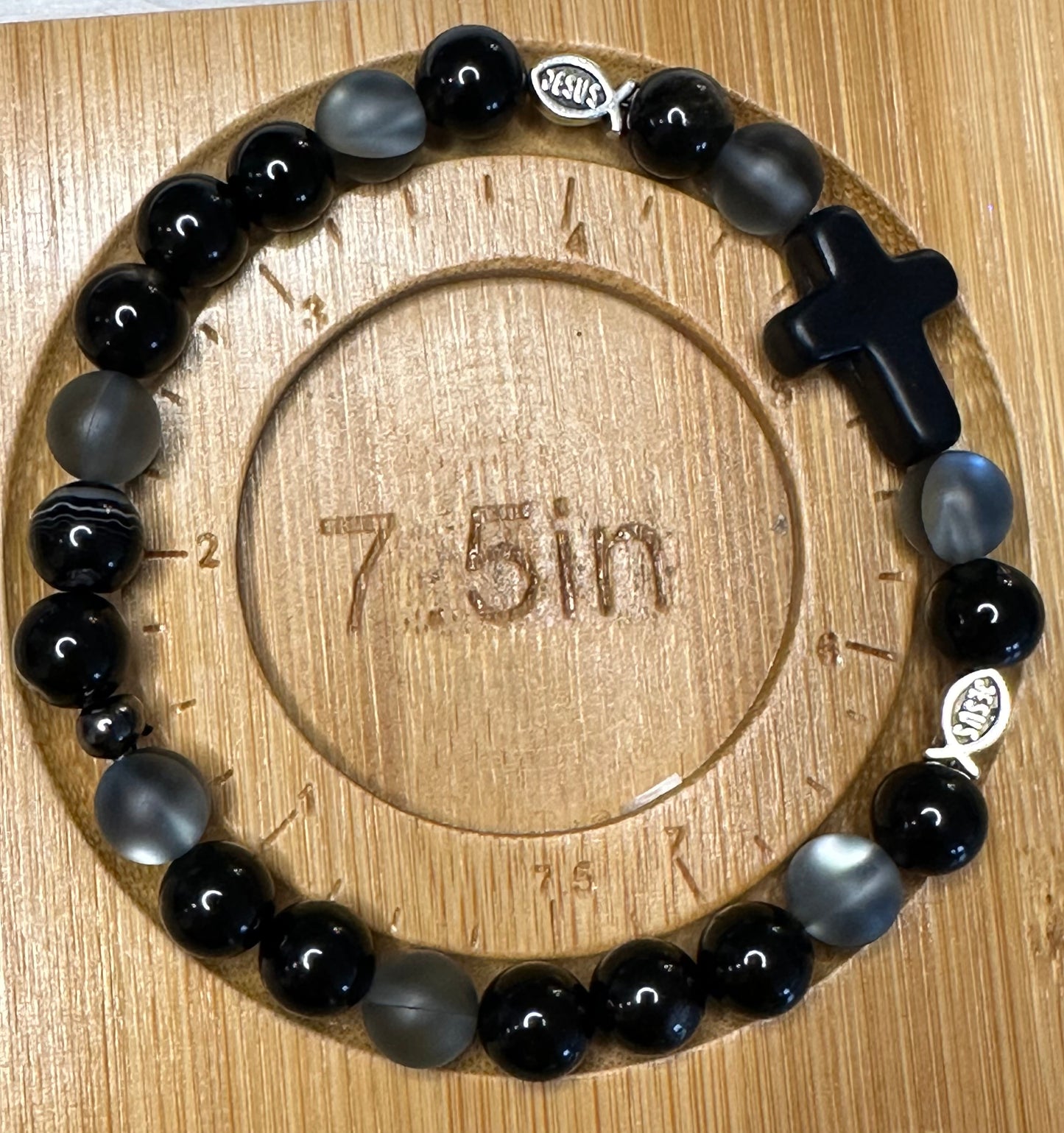 Silver & Black Bracelet