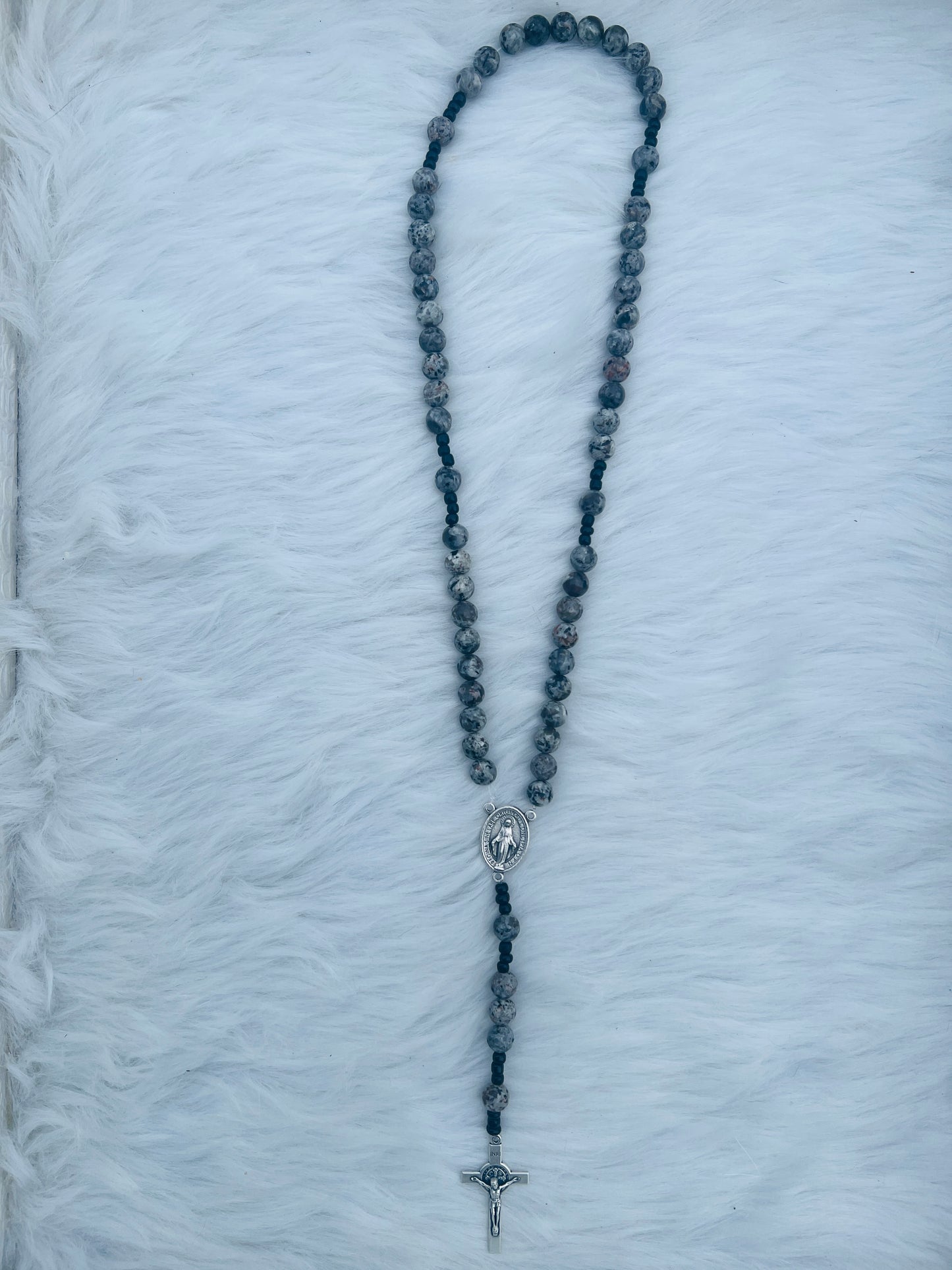 Grey Black Rosary