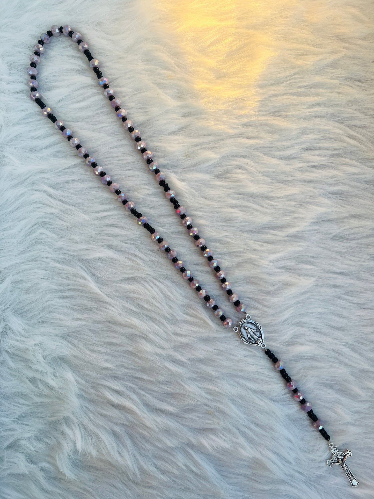 Purple Black Rosary