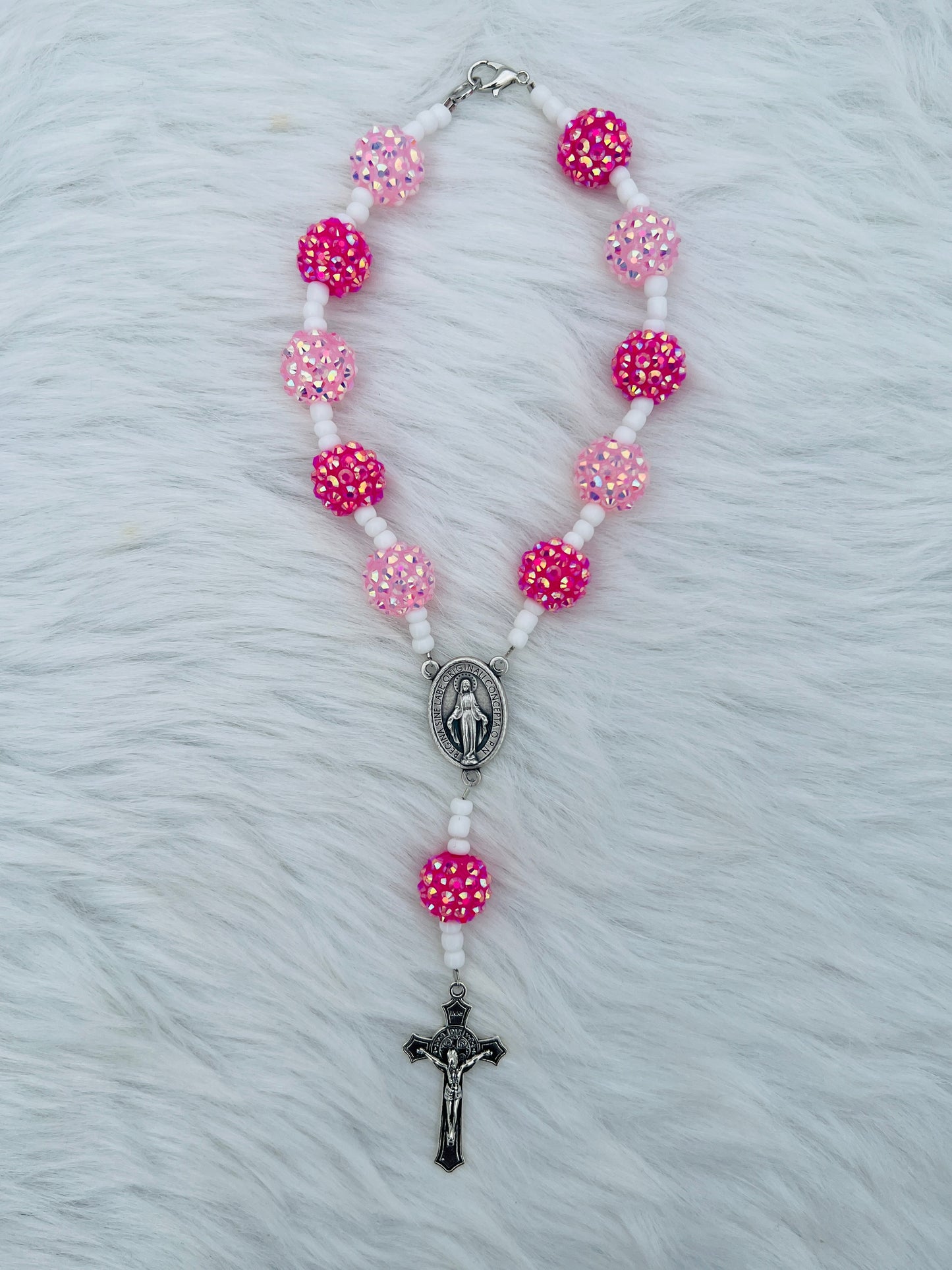 Pink Car Rosary