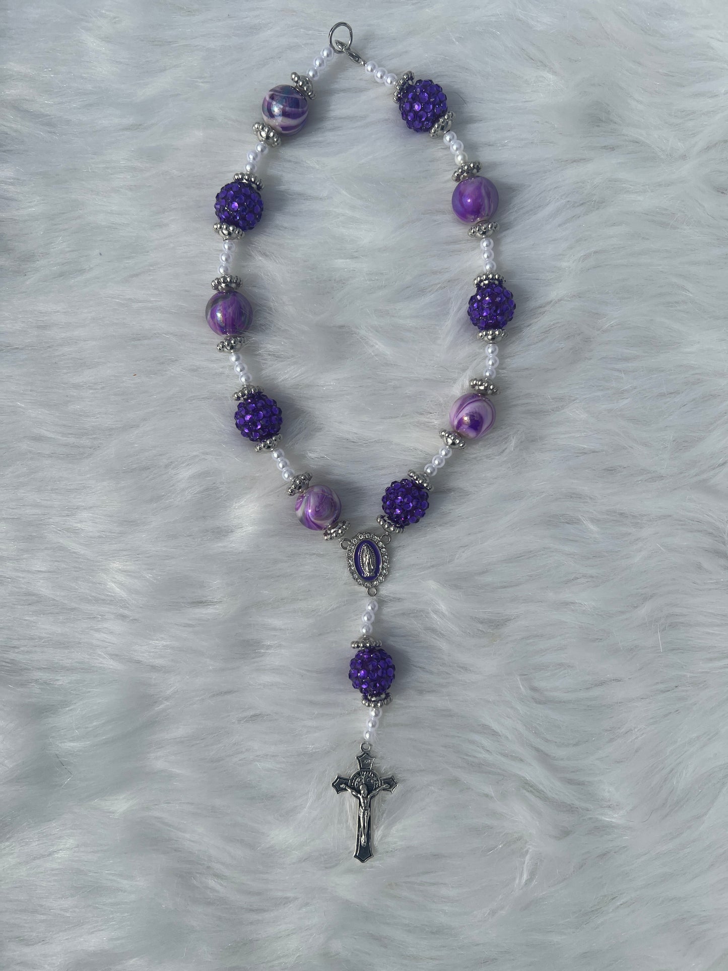 Purple Car Rosary