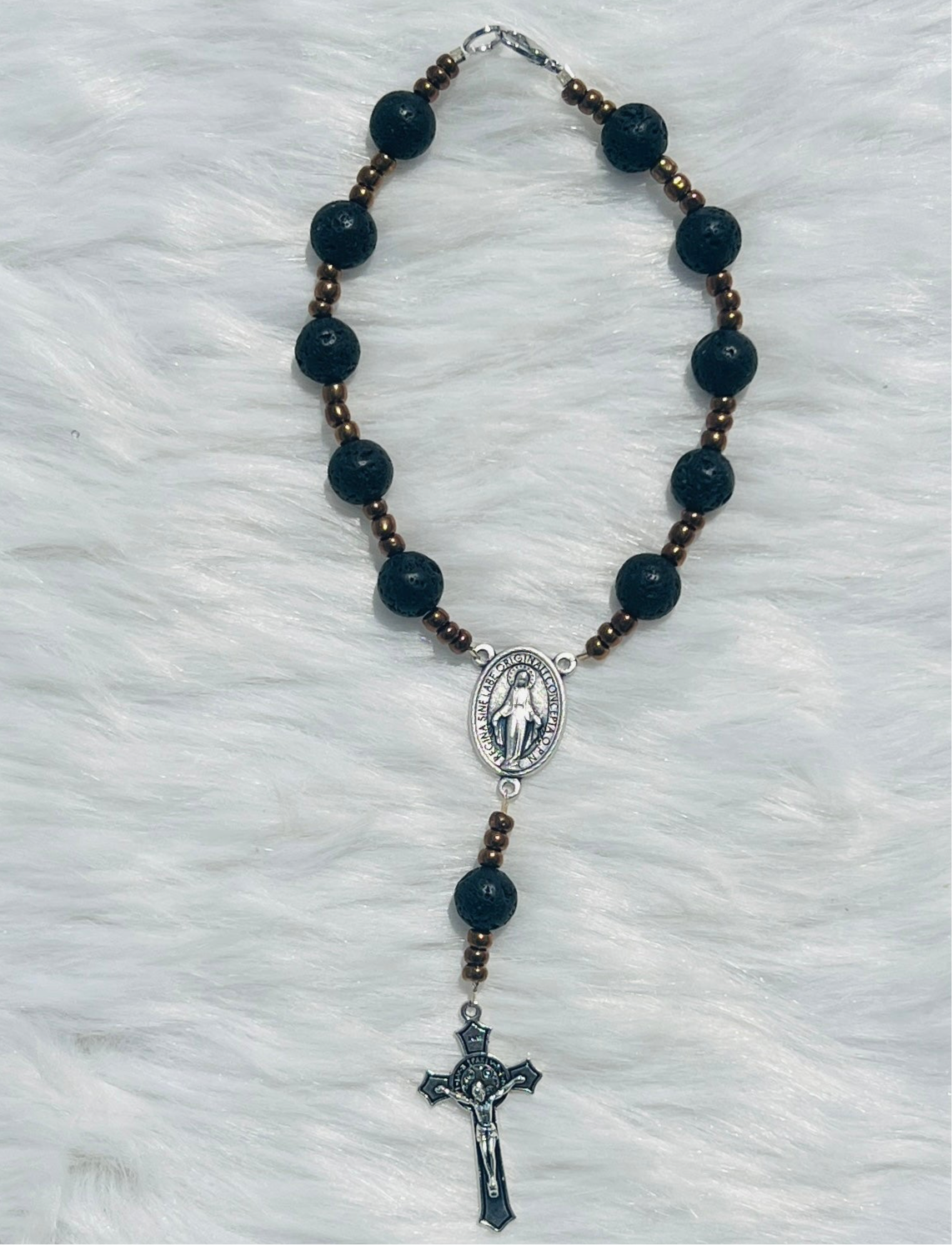 Black/Bronze Car Rosary