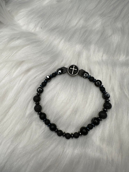 Black Cross Bracelet