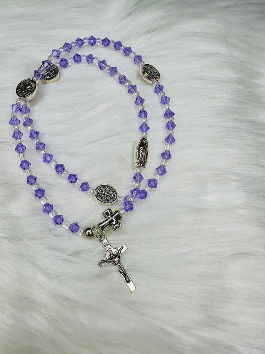 Purple Rosary Bracelet