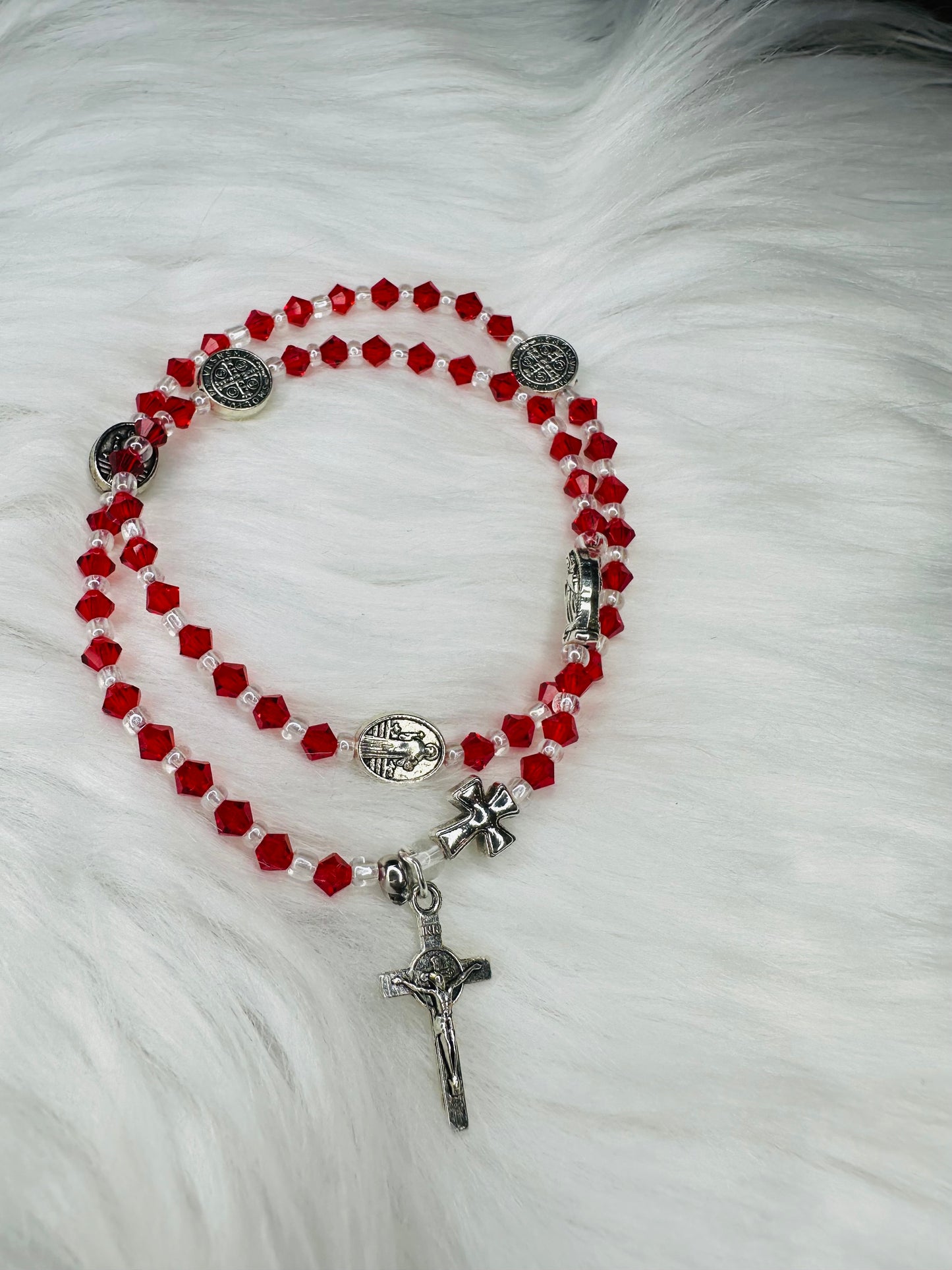 Red Rosary Bracelet