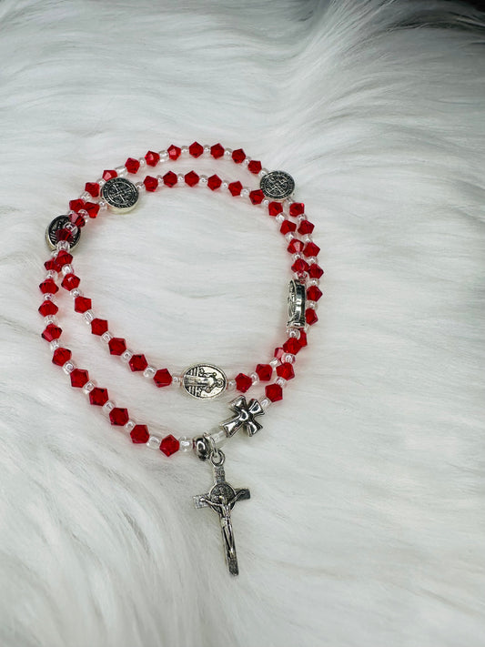 Red Rosary Bracelet