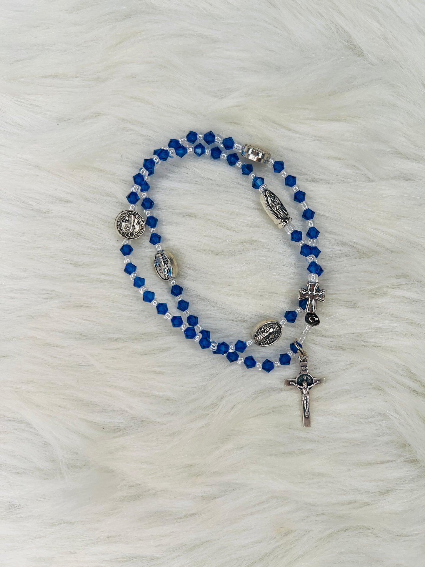 Dark Blue Rosary Bracelet