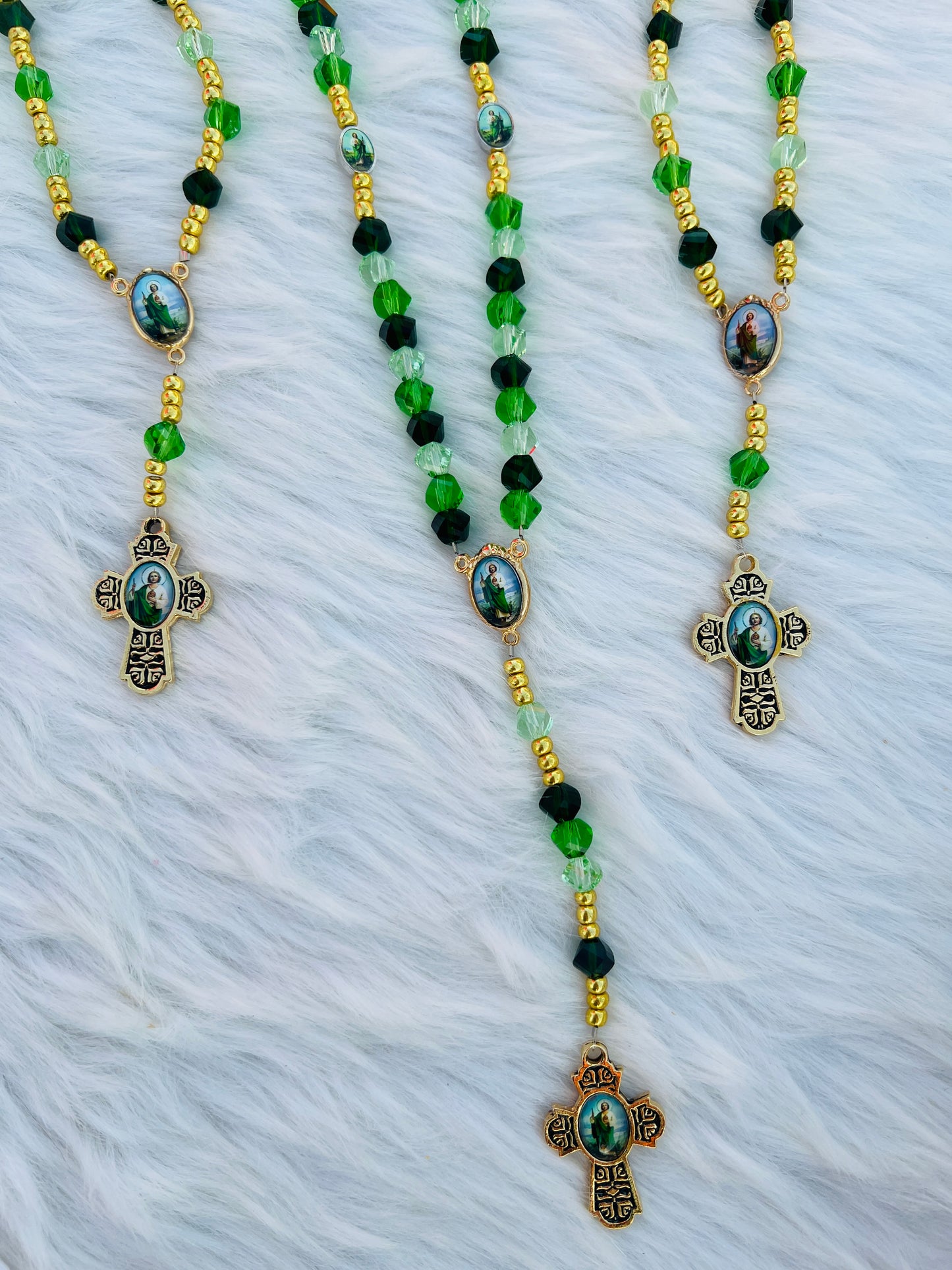 St Jude Rosary, Car Rosary, & Keychain