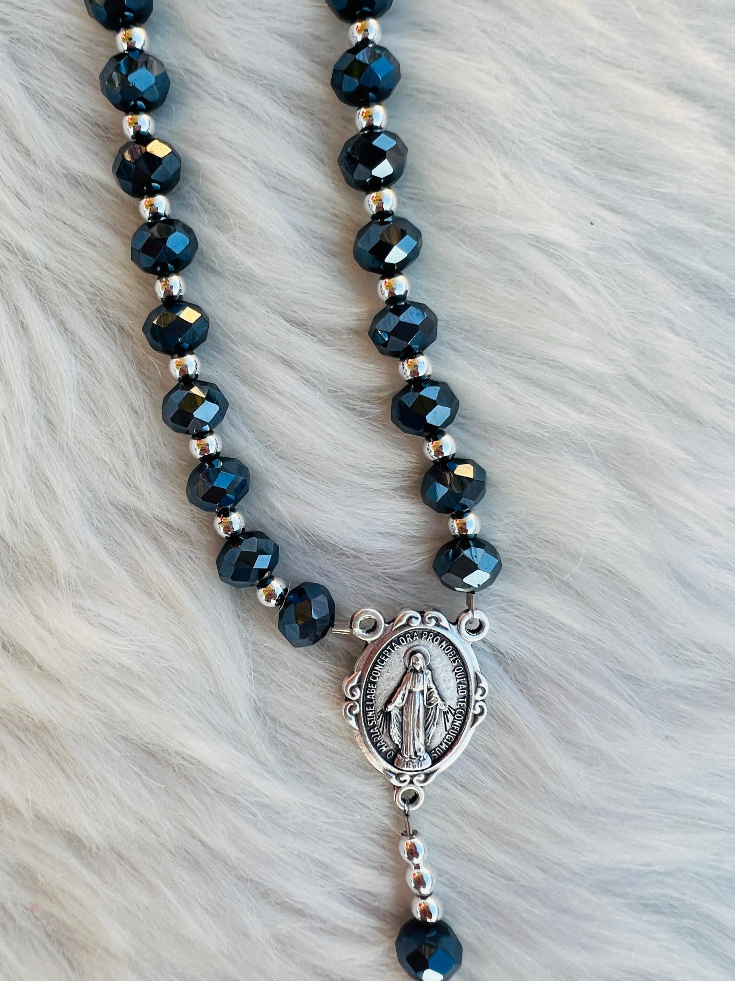 Black Grey Rosary