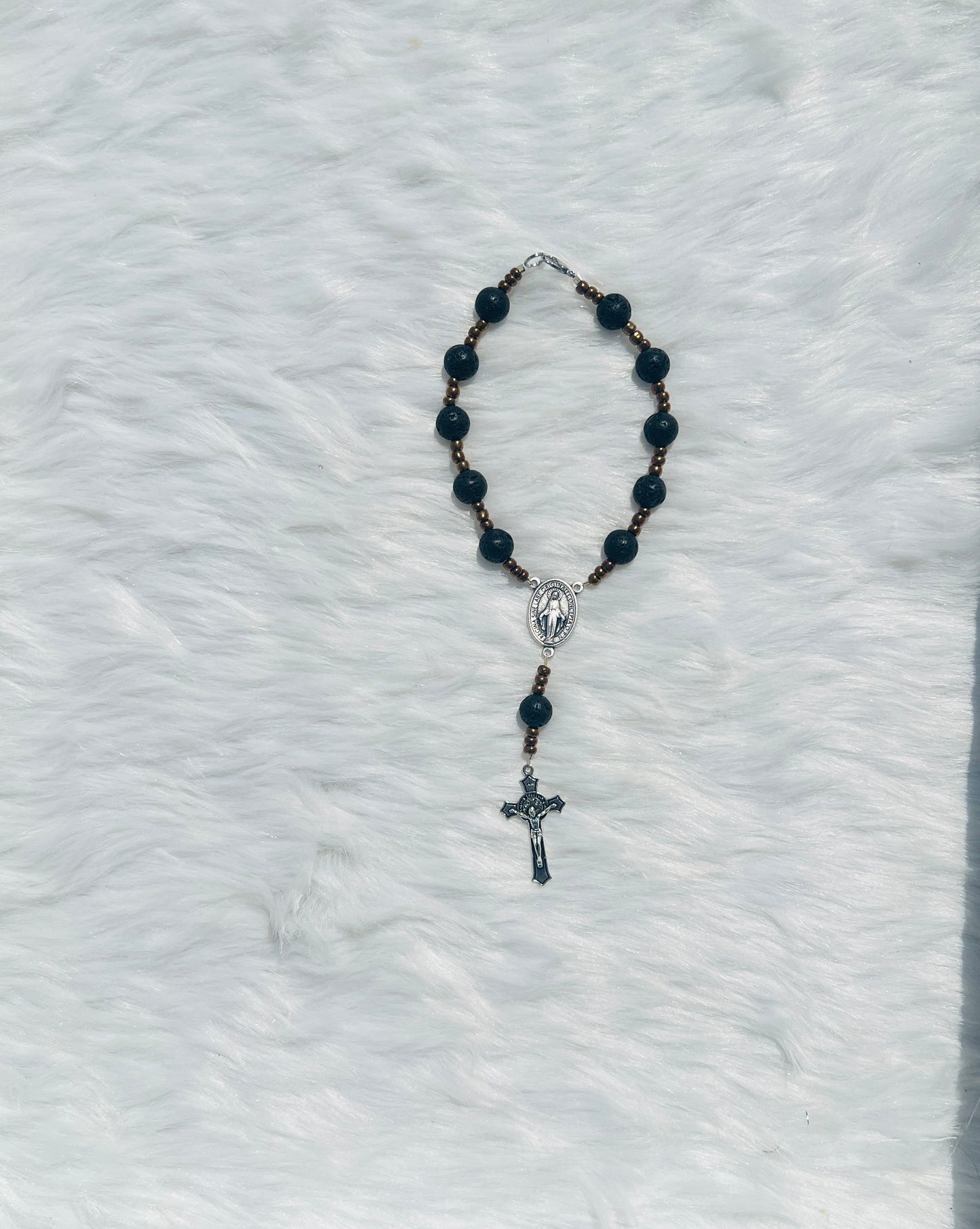 Black/Bronze Car Rosary
