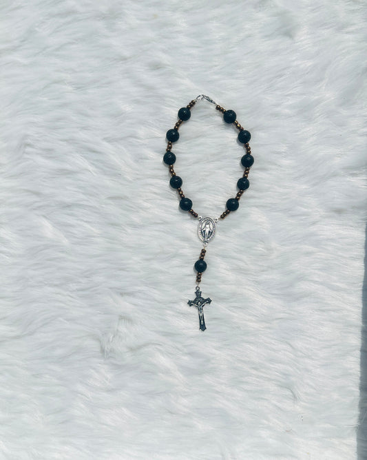 Black/Bronze Car Rosary