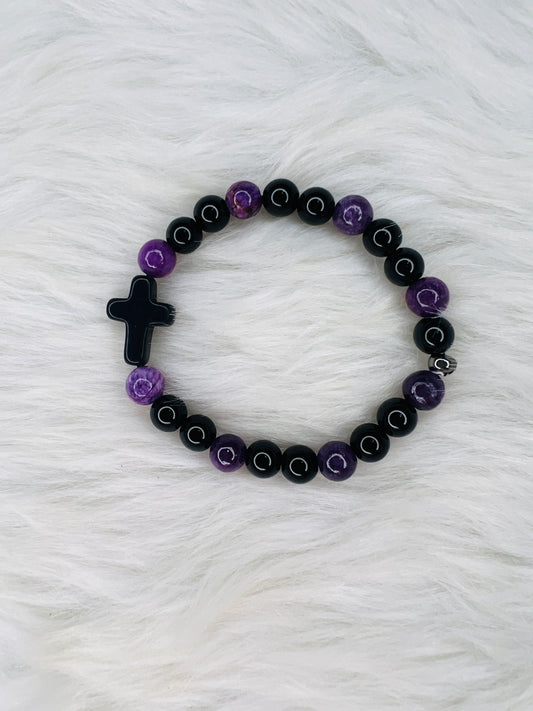Purple & Black Bracelet