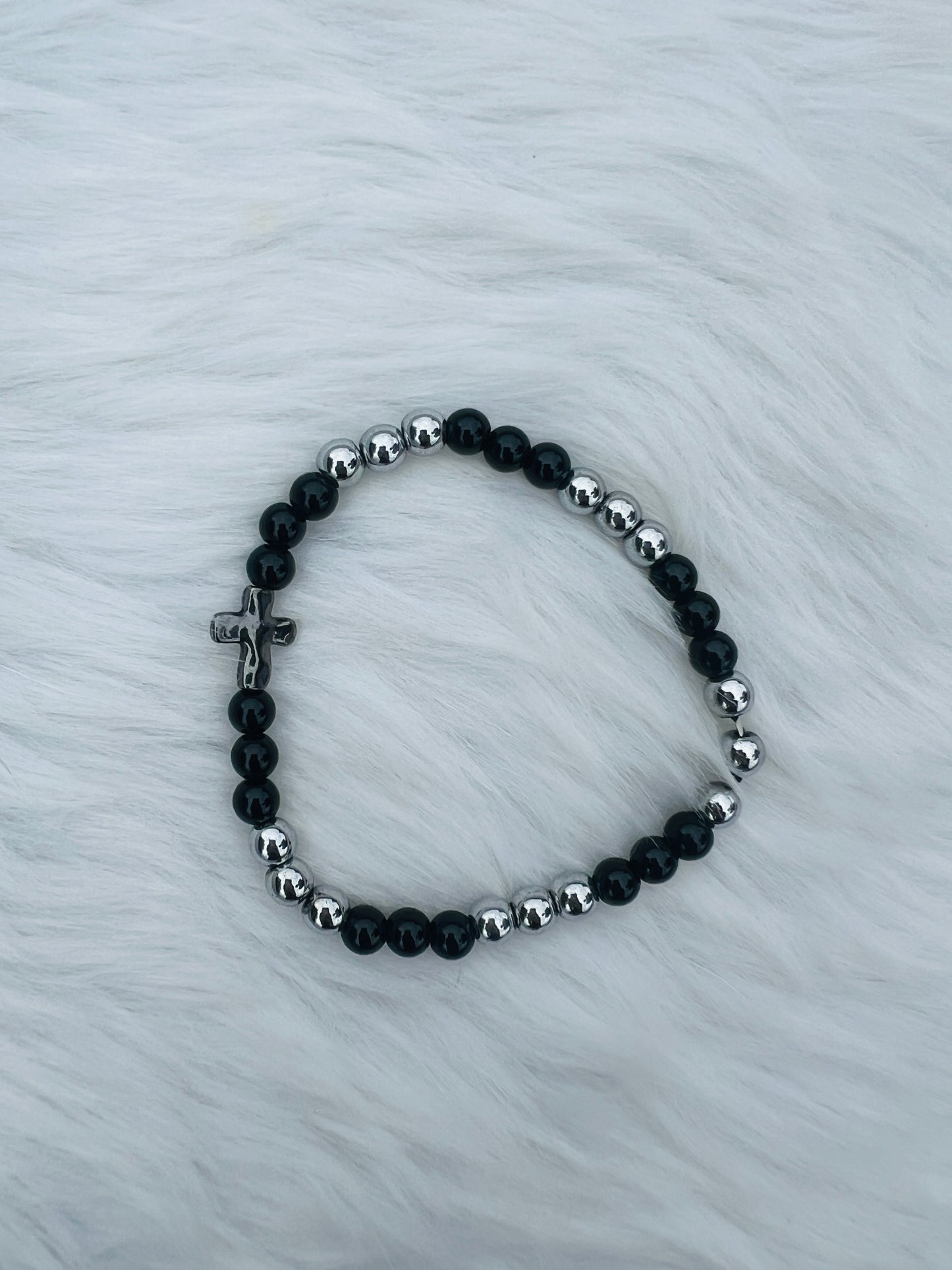 Silver & Black Bracelet