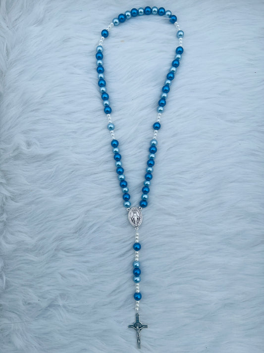 Pearl Blue Rosary
