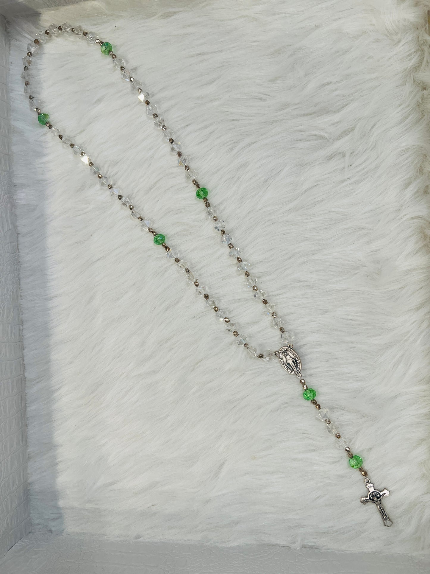 Crystal and Green Rosary