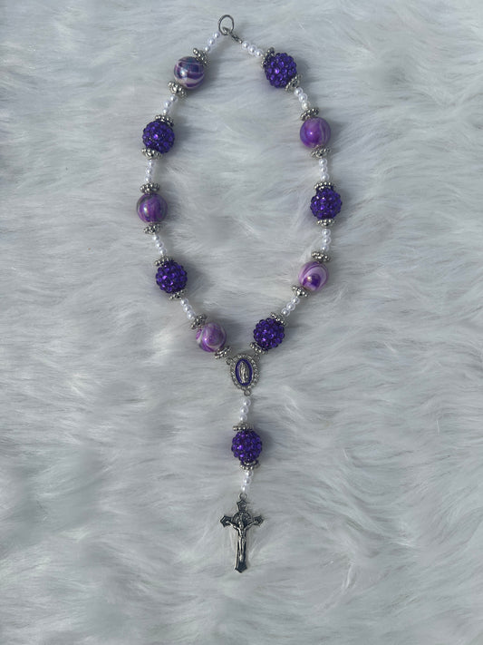 Purple Car Rosary